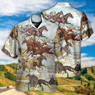 Harness Racing Horse Racing The Best Seat - Hawaiian Shirt - Owl Ohh for men and women, kids - Owl Ohh