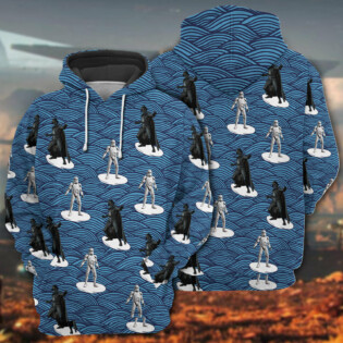Starwars Storm Trooper Darth Vader Surfing - Hoodie