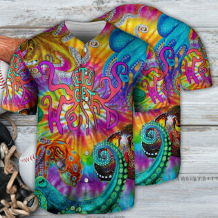 Octopus Hippie Let's Get Werd - Baseball Jersey - Owl Ohh - Owl Ohh