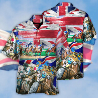 Horse United Kingdom Horse Racing Amazing Seat Lover - Hawaiian Shirt - Owl Ohh for men and women, kids - Owl Ohh