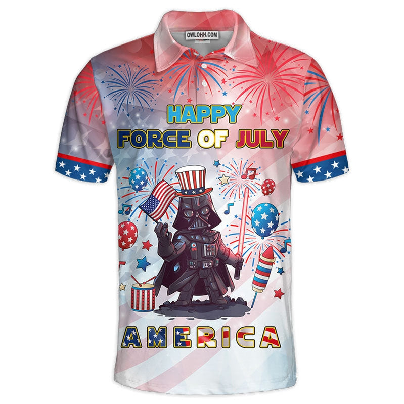 Star Wars Darth Vader Happy Force Of July America Gift For Fans Polo Shirt