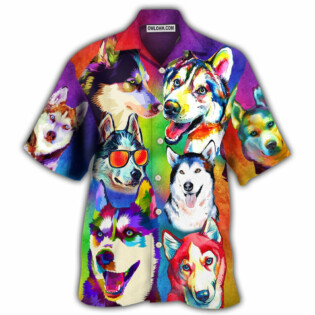 Husky Dog So Cool - Hawaiian Shirt - Owl Ohh for men and women, kids - Owl Ohh