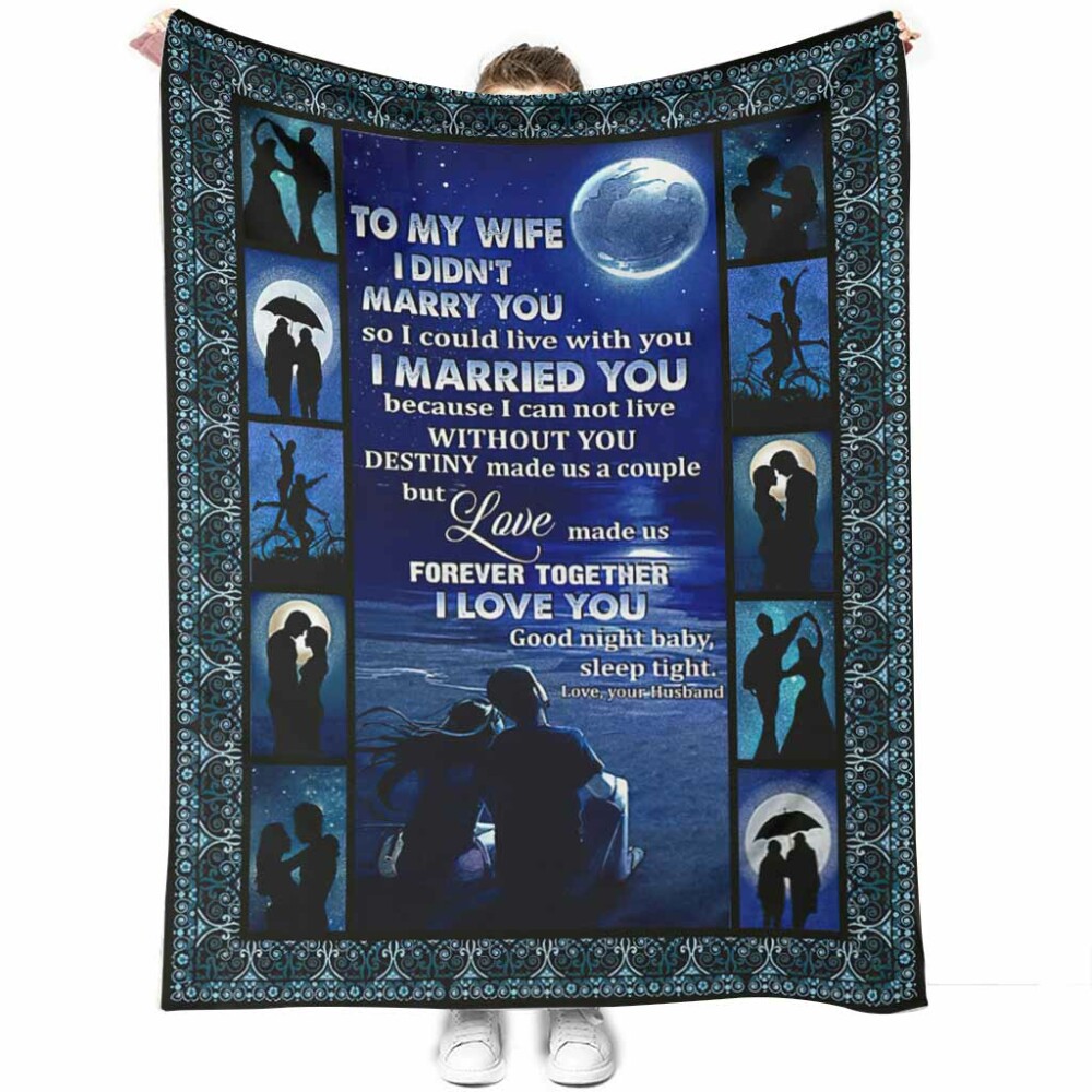 Family To My Wife Husband And Wife - Flannel Blanket - Owl Ohh - Owl Ohh