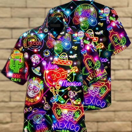 Mexico Neon Color Style With Blink - Hawaiian Shirt - Owl Ohh - Owl Ohh