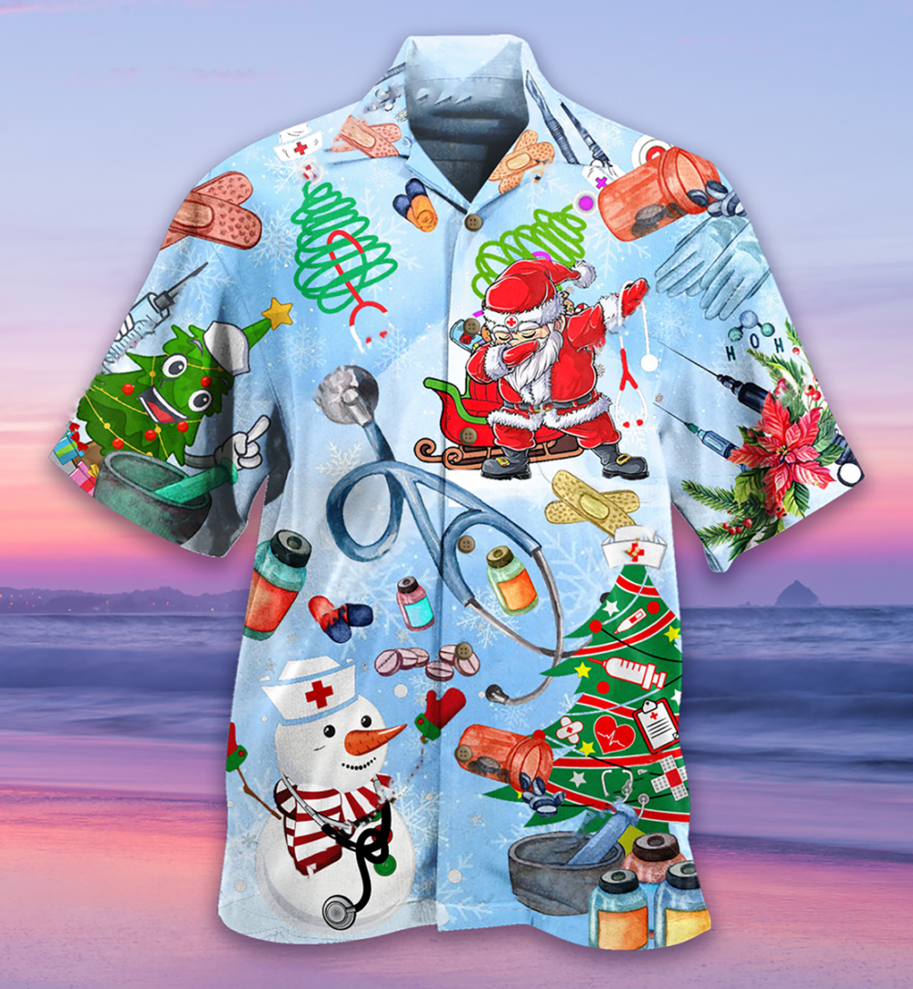 Nurse Love Xmas Tree - Hawaiian Shirt - Owl Ohh - Owl Ohh