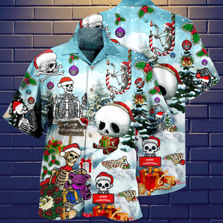 Skull Xmas Snow - Hawaiian Shirt - Owl Ohh - Owl Ohh