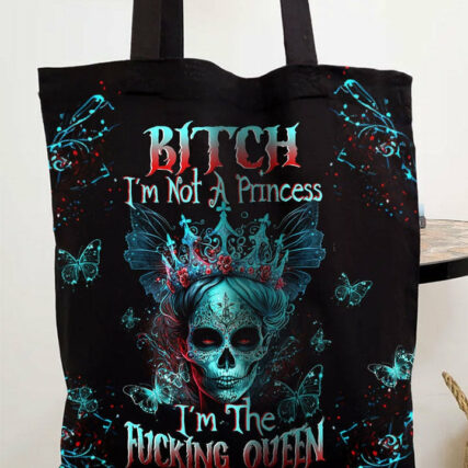 I'M THE F QUEEN SUGAR SKULL TOTE BAG - TLTW0504238