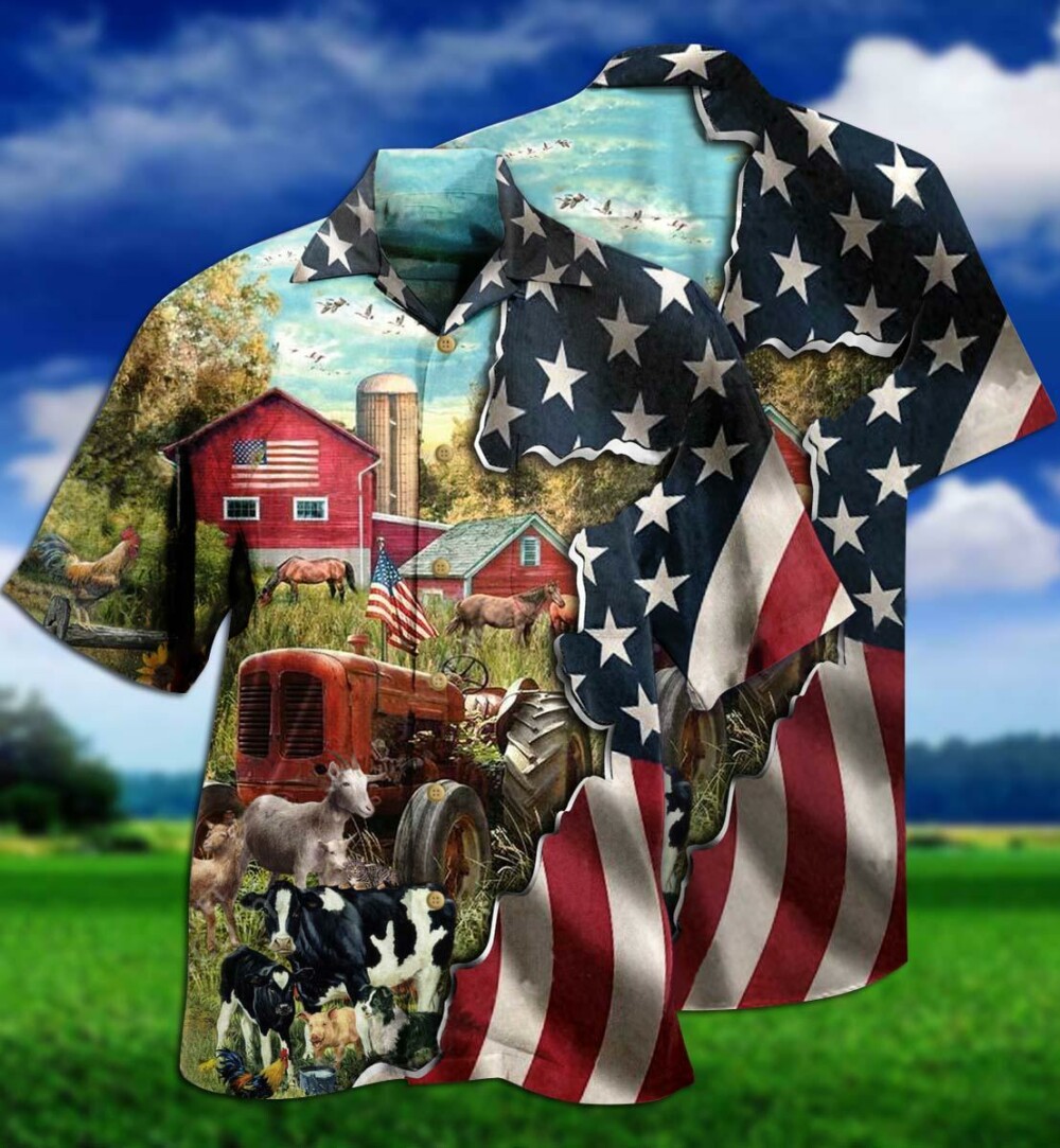 Farm Love Cows And Animals America - Hawaiian Shirt - Owl Ohh - Owl Ohh