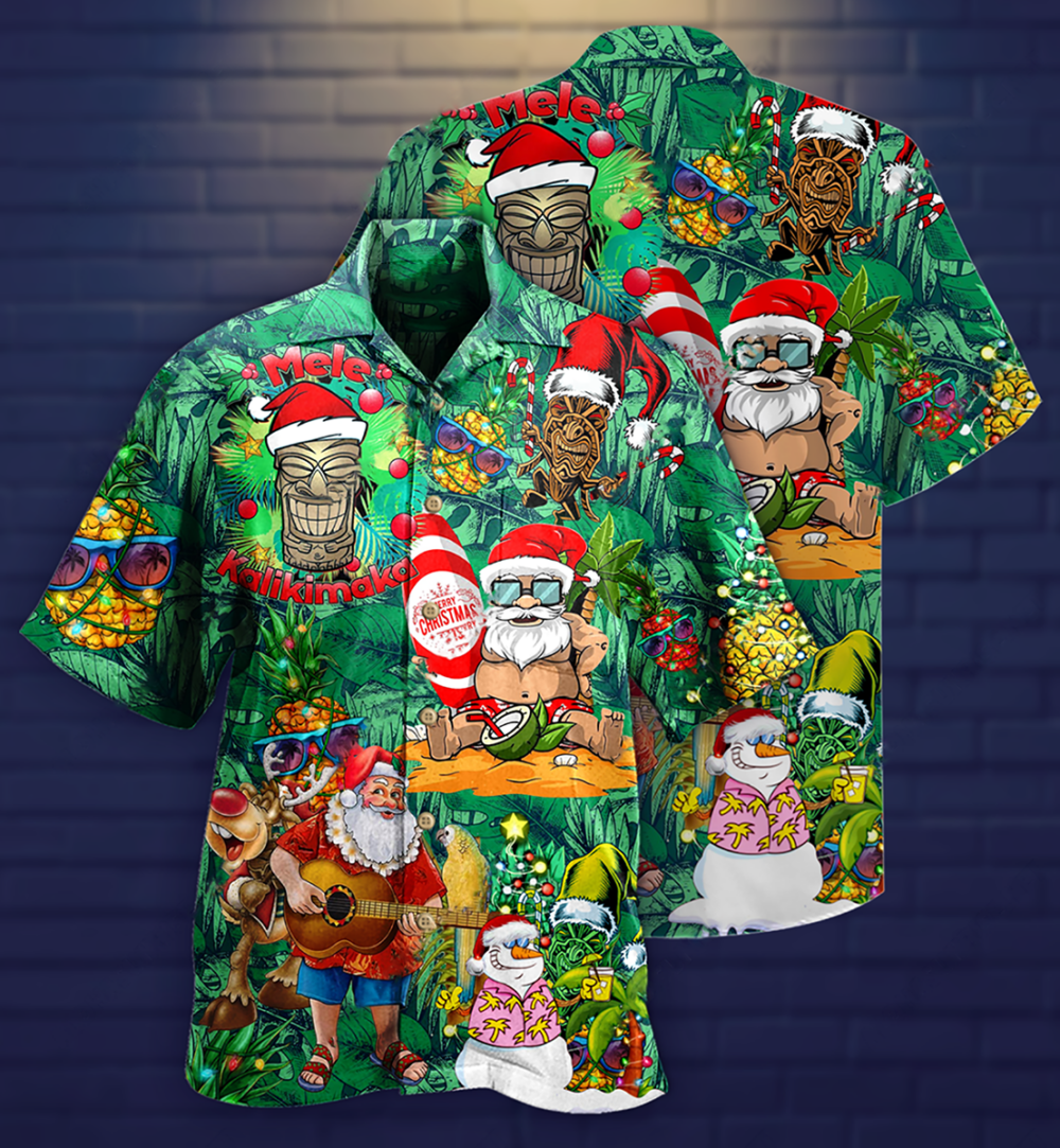 Tiki Love Christmas Funny Style - Hawaiian Shirt - Owl Ohh - Owl Ohh