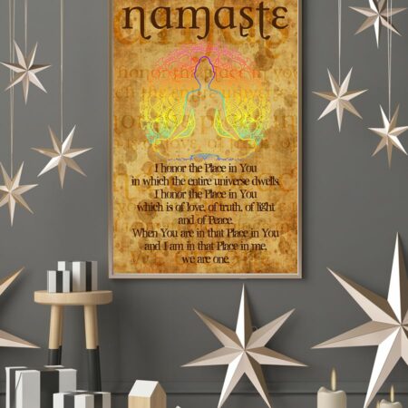 Yoga Life Peace I Honor The Place In You - Vertical Poster - Owl Ohh - Owl Ohh