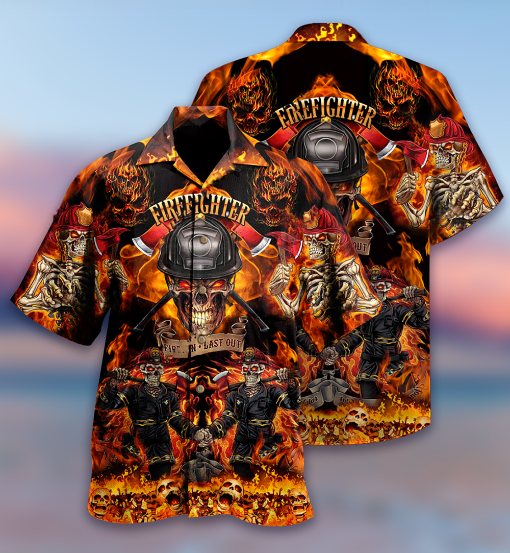 Firefighter On Fire Love Life - Hawaiian Shirt - Owl Ohh - Owl Ohh