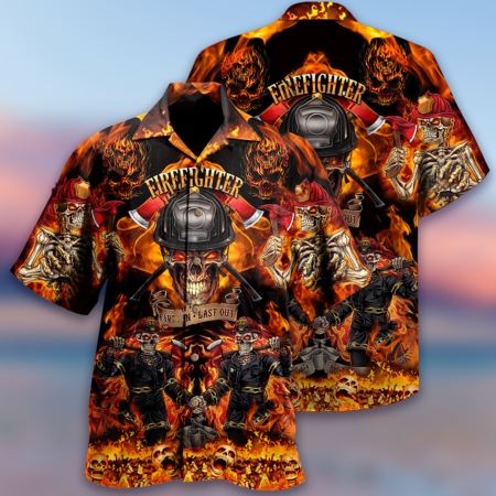 Firefighter On Fire Love Life - Hawaiian Shirt - Owl Ohh - Owl Ohh
