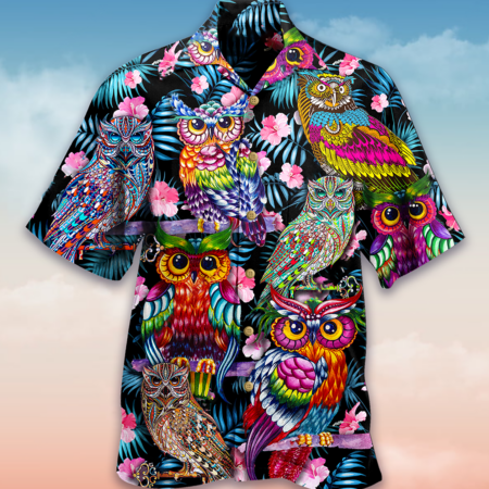Owl And Nice Flowers - Hawaiian Shirt - Owl Ohh - Owl Ohh