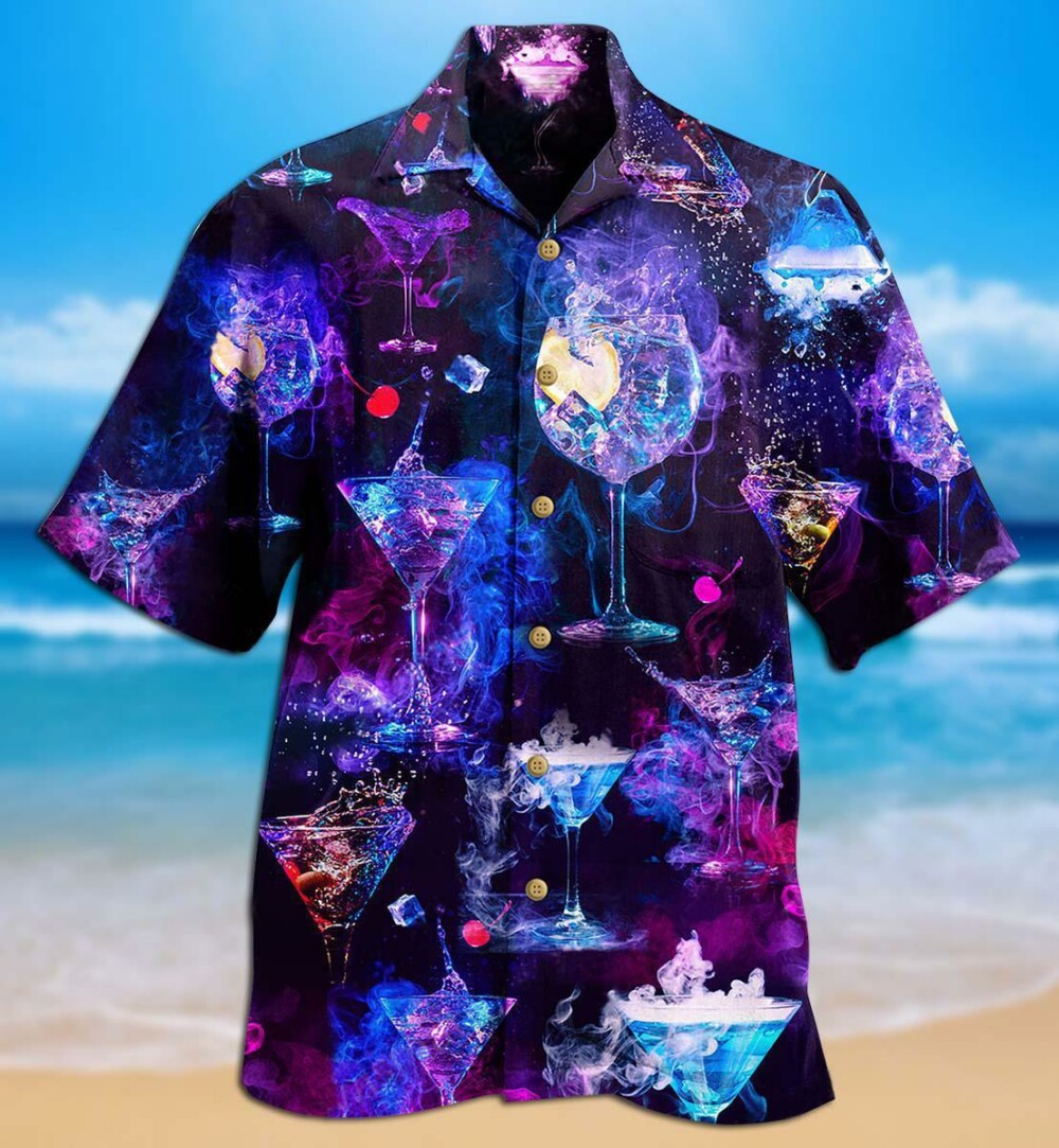 Cocktail Love The Moon Purple - Hawaiian Shirt - Owl Ohh - Owl Ohh