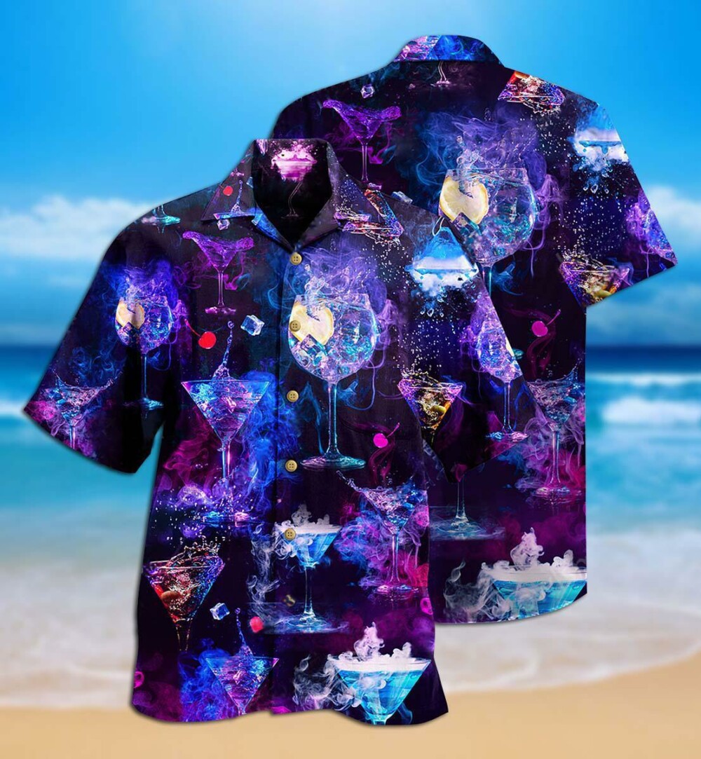 Cocktail Love The Moon Purple - Hawaiian Shirt - Owl Ohh - Owl Ohh