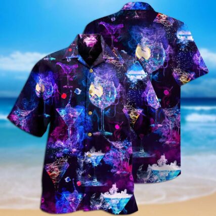 Cocktail Love The Moon Purple - Hawaiian Shirt - Owl Ohh - Owl Ohh