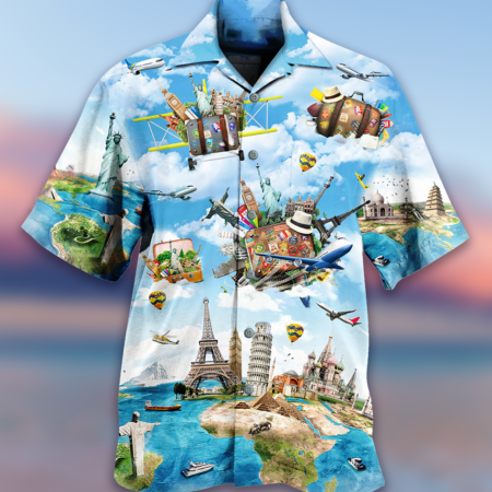Airplane Travel World Whole Life - Hawaiian Shirt - Owl Ohh - Owl Ohh