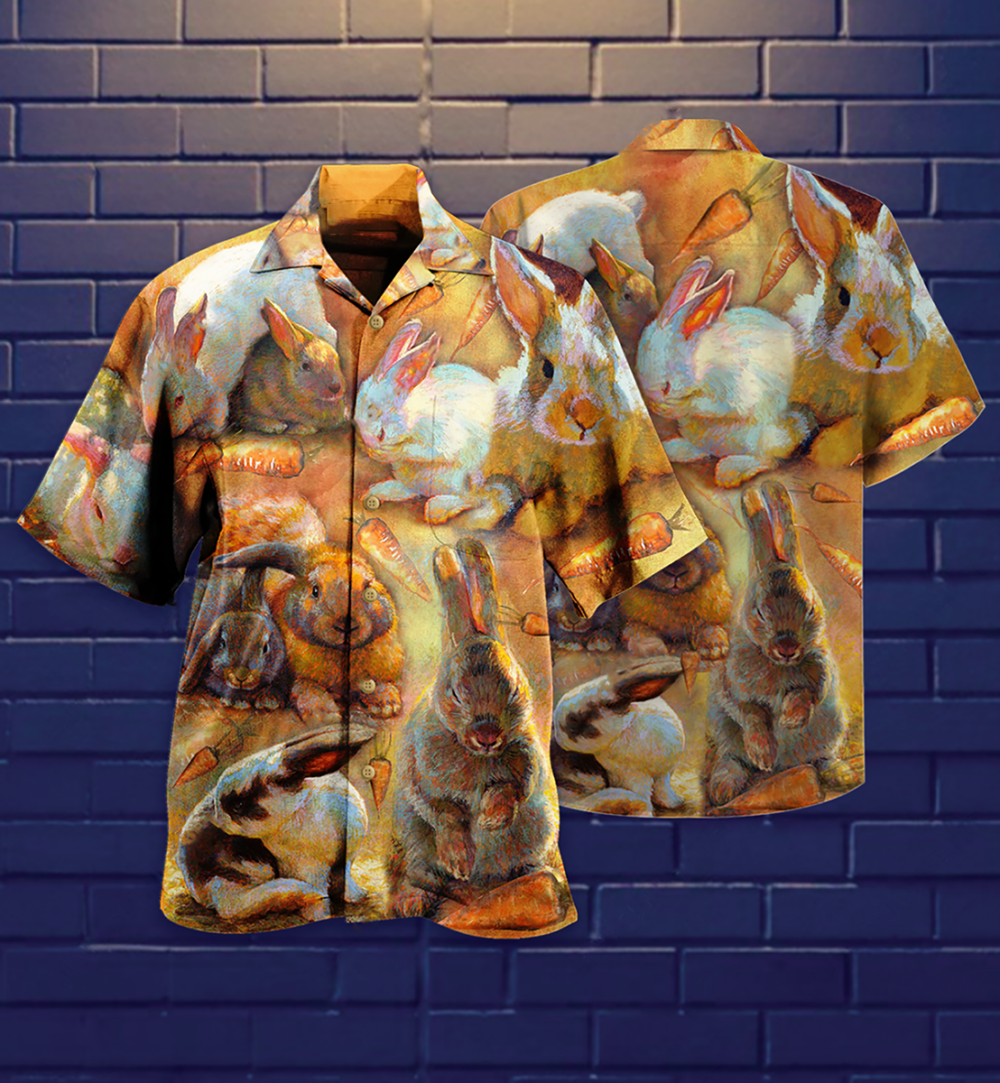 Rabbit Love Vintage - Hawaiian Shirt - Owl Ohh - Owl Ohh