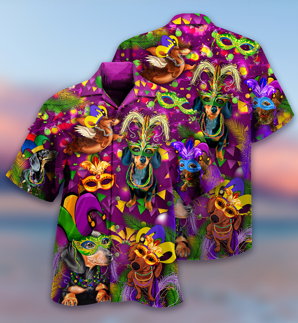 Dachshund Dogs Prom King And Queen - Hawaiian Shirt - Owl Ohh - Owl Ohh