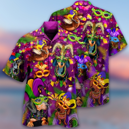 Dachshund Dogs Prom King And Queen - Hawaiian Shirt - Owl Ohh - Owl Ohh