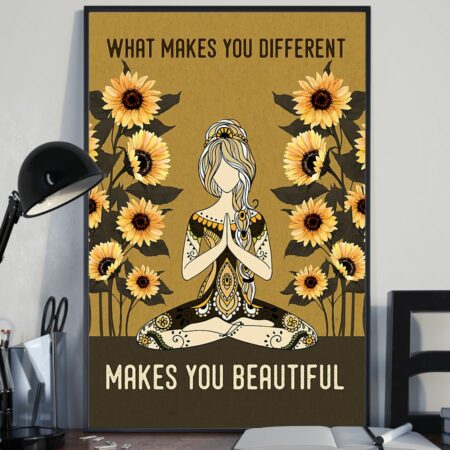 Yoga Life Peace What Makes You Different - Vertical Poster - Owl Ohh - Owl Ohh