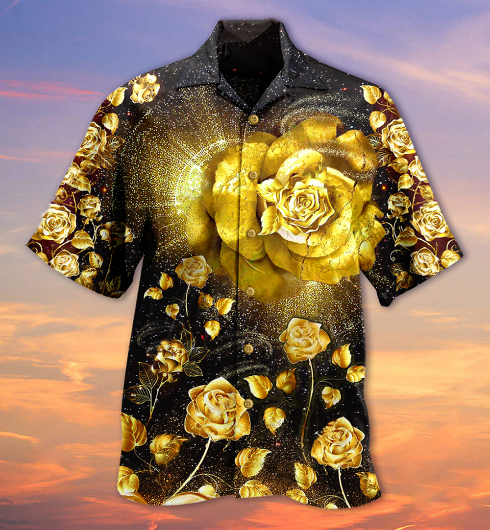 Rose Gold Flowers - Hawaiian Shirt - Owl Ohh - Owl Ohh
