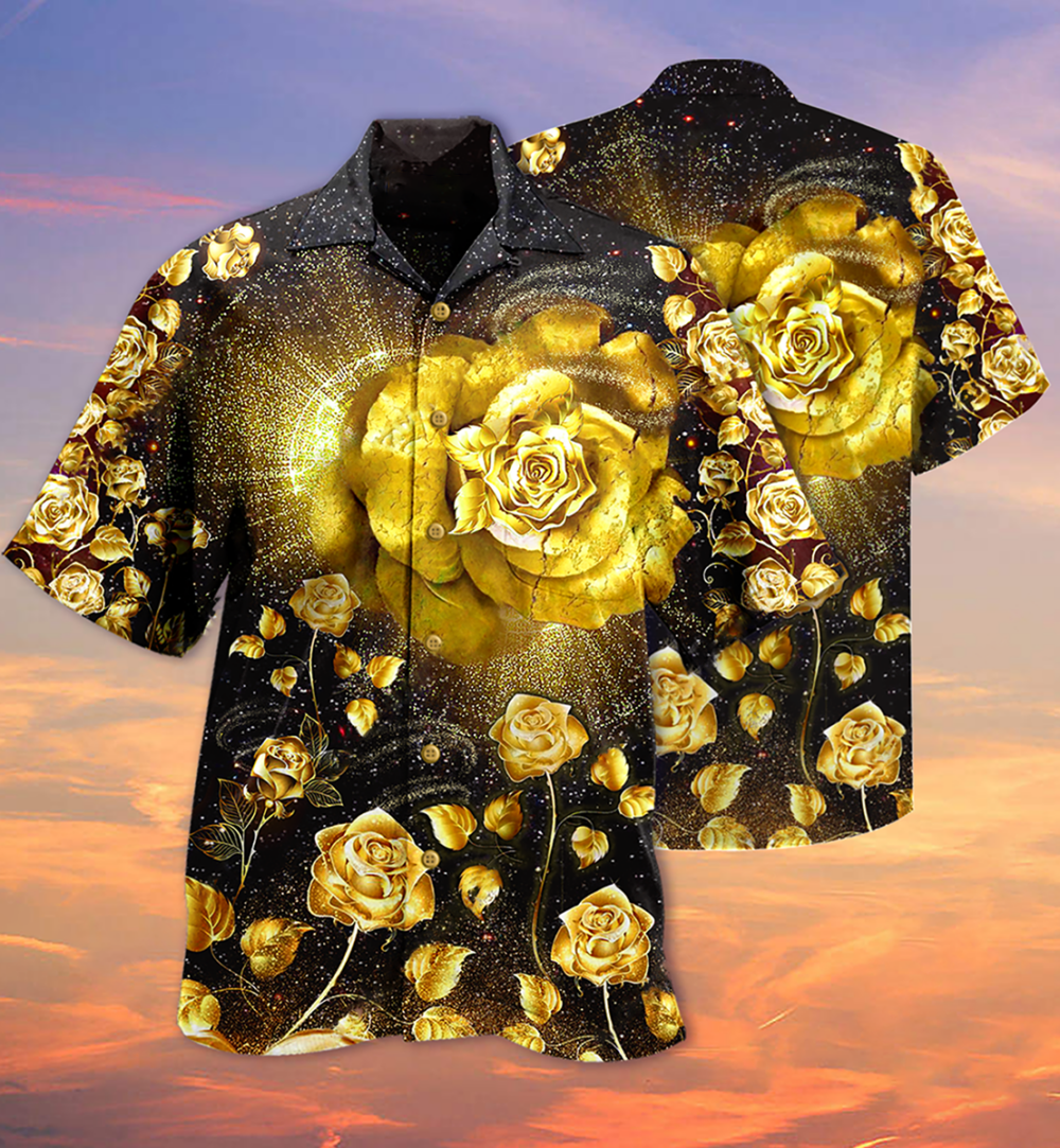 Rose Gold Flowers - Hawaiian Shirt - Owl Ohh - Owl Ohh