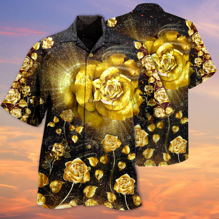 Rose Gold Flowers - Hawaiian Shirt - Owl Ohh - Owl Ohh