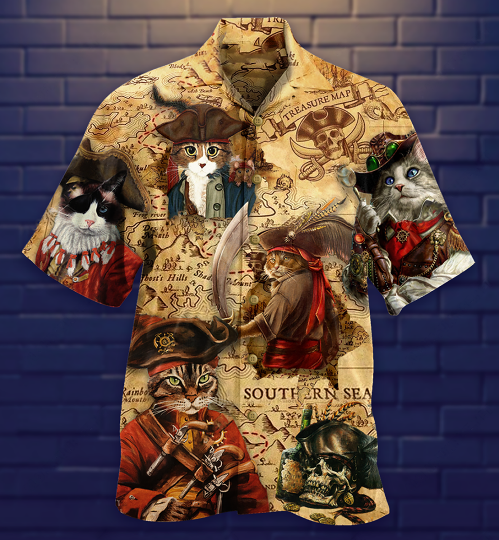 Cat Pirate Amazing Cool Style - Hawaiian Shirt - Owl Ohh - Owl Ohh