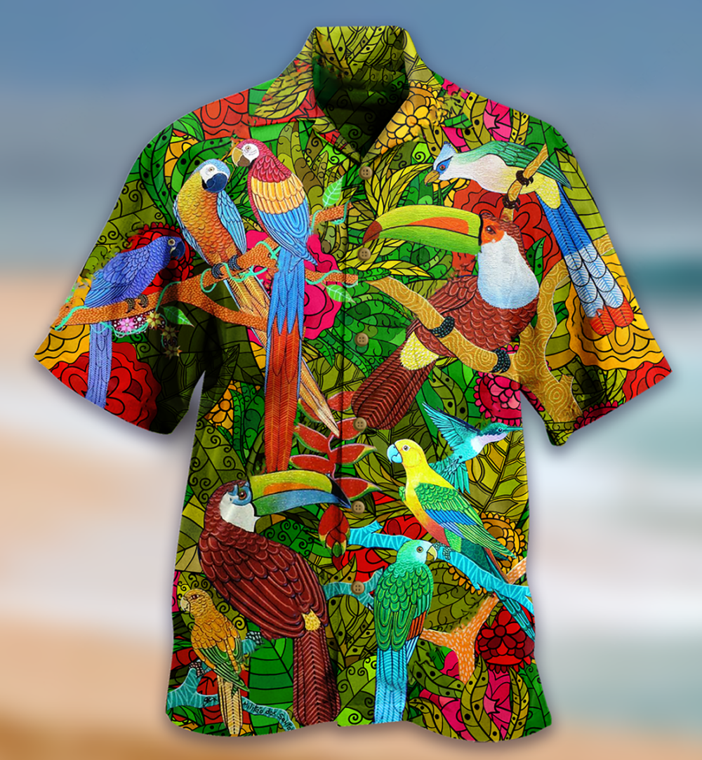 Parrot Love Human Love Sky - Hawaiian Shirt - Owl Ohh - Owl Ohh