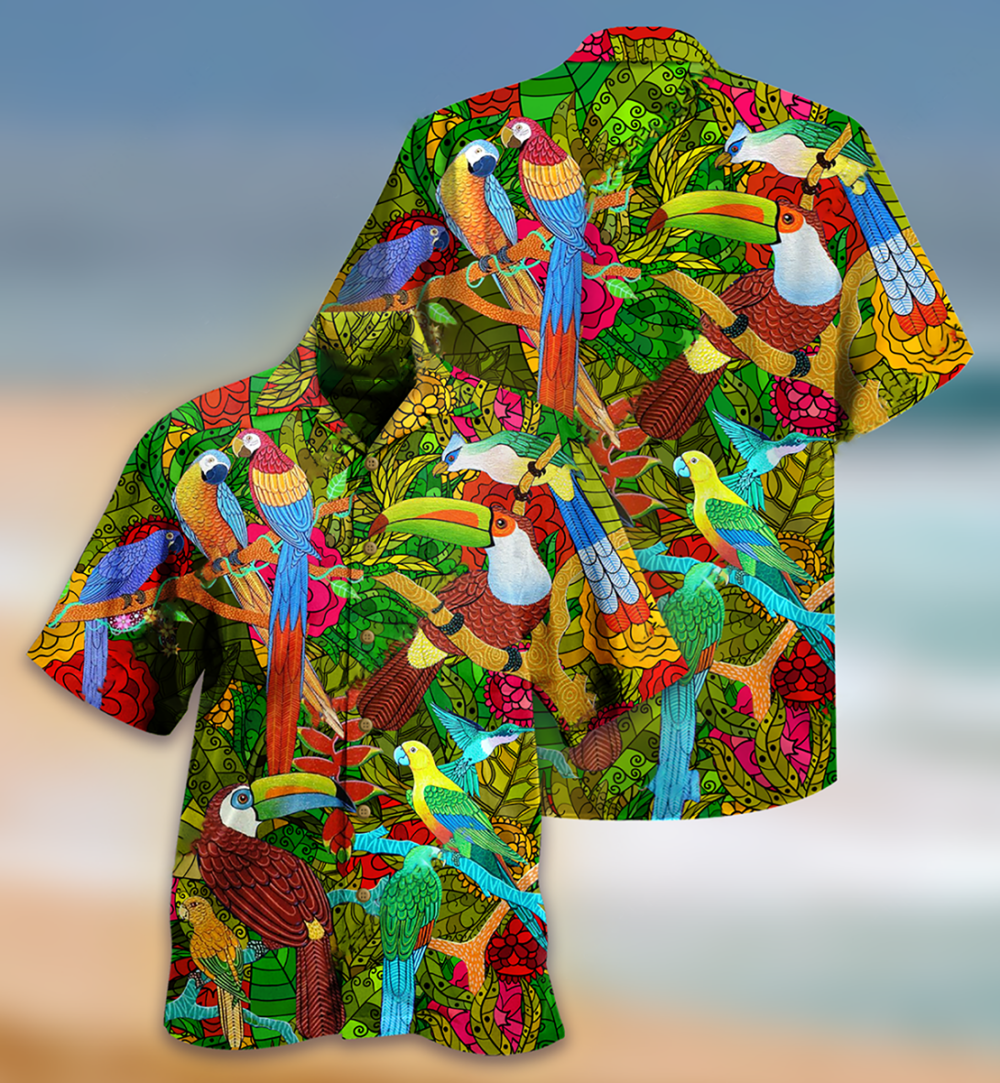 Parrot Love Human Love Sky - Hawaiian Shirt - Owl Ohh - Owl Ohh