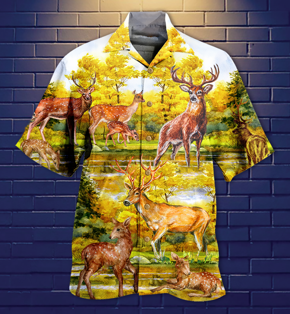 Deer Love Autumn - Hawaiian Shirt - Owl Ohh - Owl Ohh