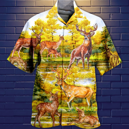 Deer Love Autumn - Hawaiian Shirt - Owl Ohh - Owl Ohh