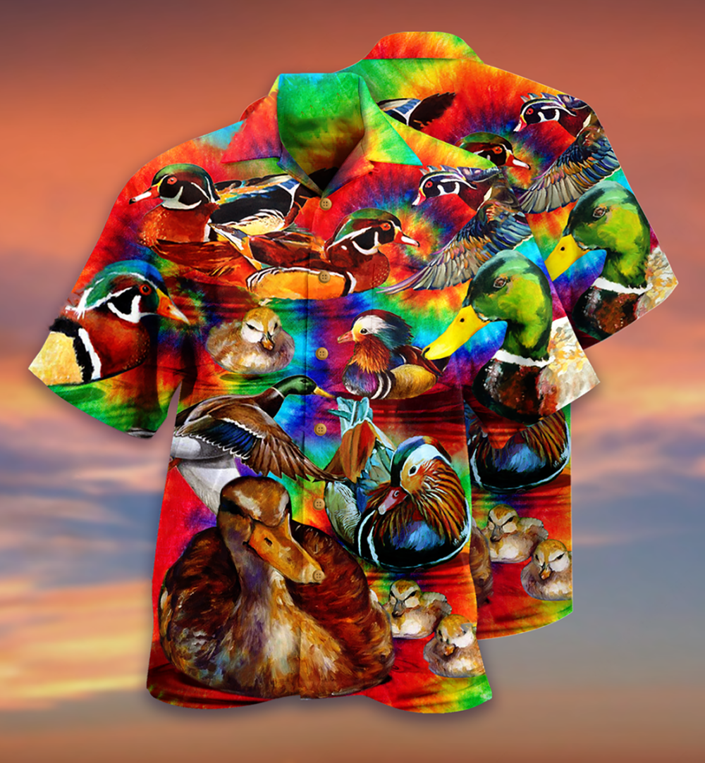 Duck Love Red And Green - Hawaiian Shirt - Owl Ohh - Owl Ohh