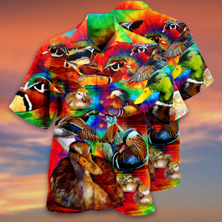 Duck Love Red And Green - Hawaiian Shirt - Owl Ohh - Owl Ohh