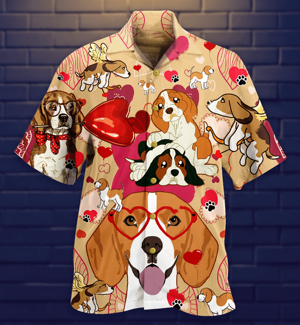 Beagle Dog And Women's Day, Valentine Gift Love You - Hawaiian Shirt - Owl Ohh - Owl Ohh
