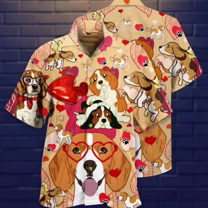 Beagle Dog And Women's Day, Valentine Gift Love You - Hawaiian Shirt - Owl Ohh - Owl Ohh