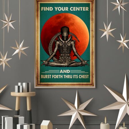 Yoga Find Your Center - Vertical Poster - Owl Ohh - Owl Ohh