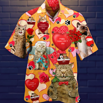 Cat Love You Forever Women's Day, Valentine Gift - Hawaiian Shirt - Owl Ohh - Owl Ohh