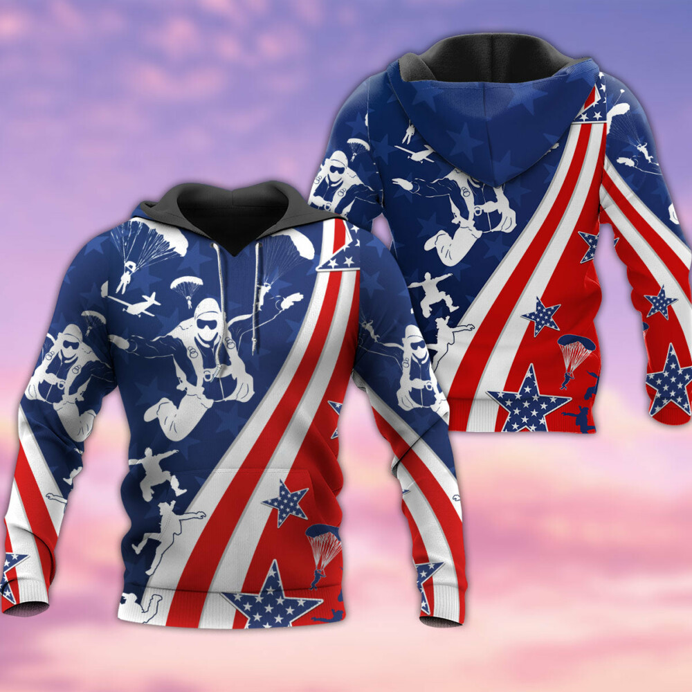 America Parachute Jump - Hoodie - Owl Ohh - Owl Ohh