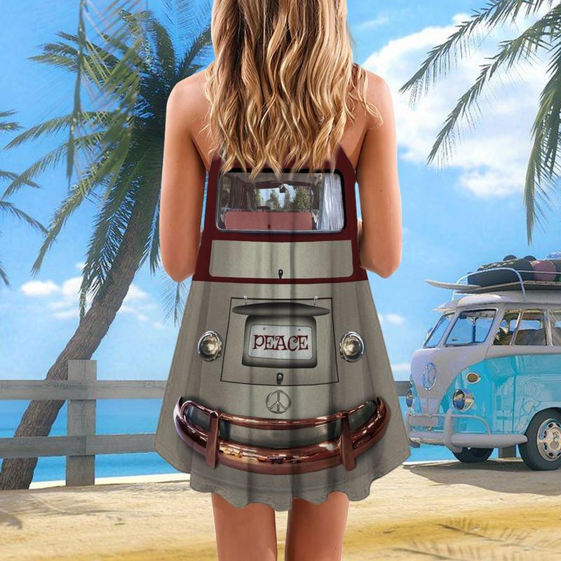 Hippie Van Retro Cool - Summer Dress - Owl Ohh - Owl Ohh
