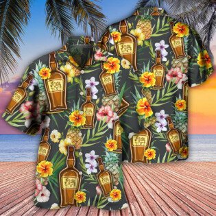 Wine Rum Drinking Tropical Art - Hawaiian Shirt - Owl Ohh - Owl Ohh