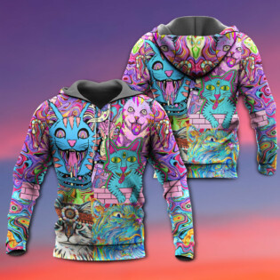 Hippie Cat Wonderful World - Hoodie - Owl Ohh - Owl Ohh
