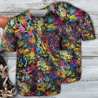 Cat Art Lover Cat Style - Baseball Jersey - Owl Ohh - Owl Ohh