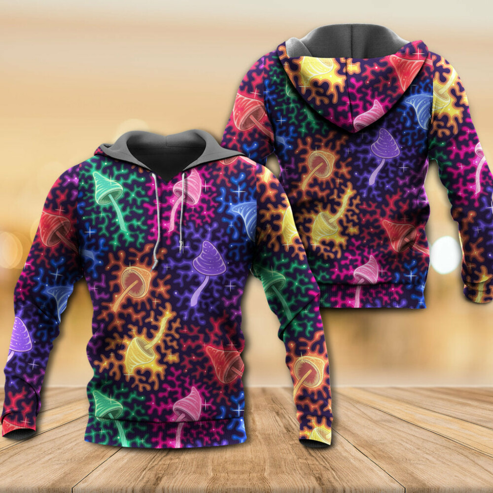 Mushroom Galaxy Rainbow Colorful Bright - Hoodie - Owl Ohh - Owl Ohh