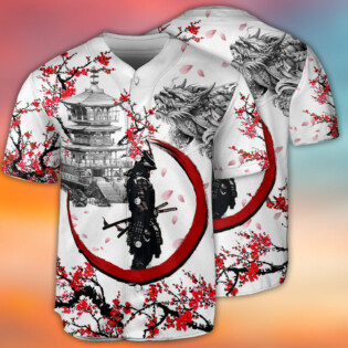 Dragons and Japanese art - Baseball Jersey - Owl Ohh - Owl Ohh