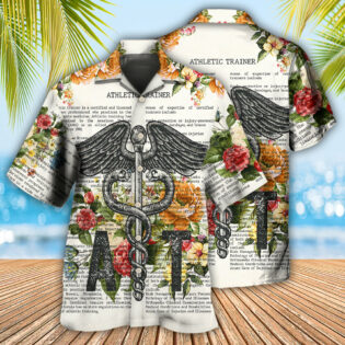 Athletic Trainer Dictionary Floral - Hawaiian Shirt - Owl Ohh - Owl Ohh