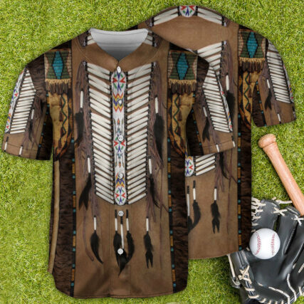 Native American Colorful Art Style - Baseball Jersey - Owl Ohh - Owl Ohh