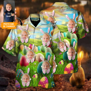 Easter This Is My Easter Shirt Bunny Cute Custom Photo - Hawaiian Shirt - Personalized Photo Gifts for men and women, kids - Owl Ohh