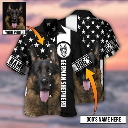 German Shepherd My Lovely Dog Custom Photo Personalized - Hawaiian Shirt - Owl Ohh - Owl Ohh